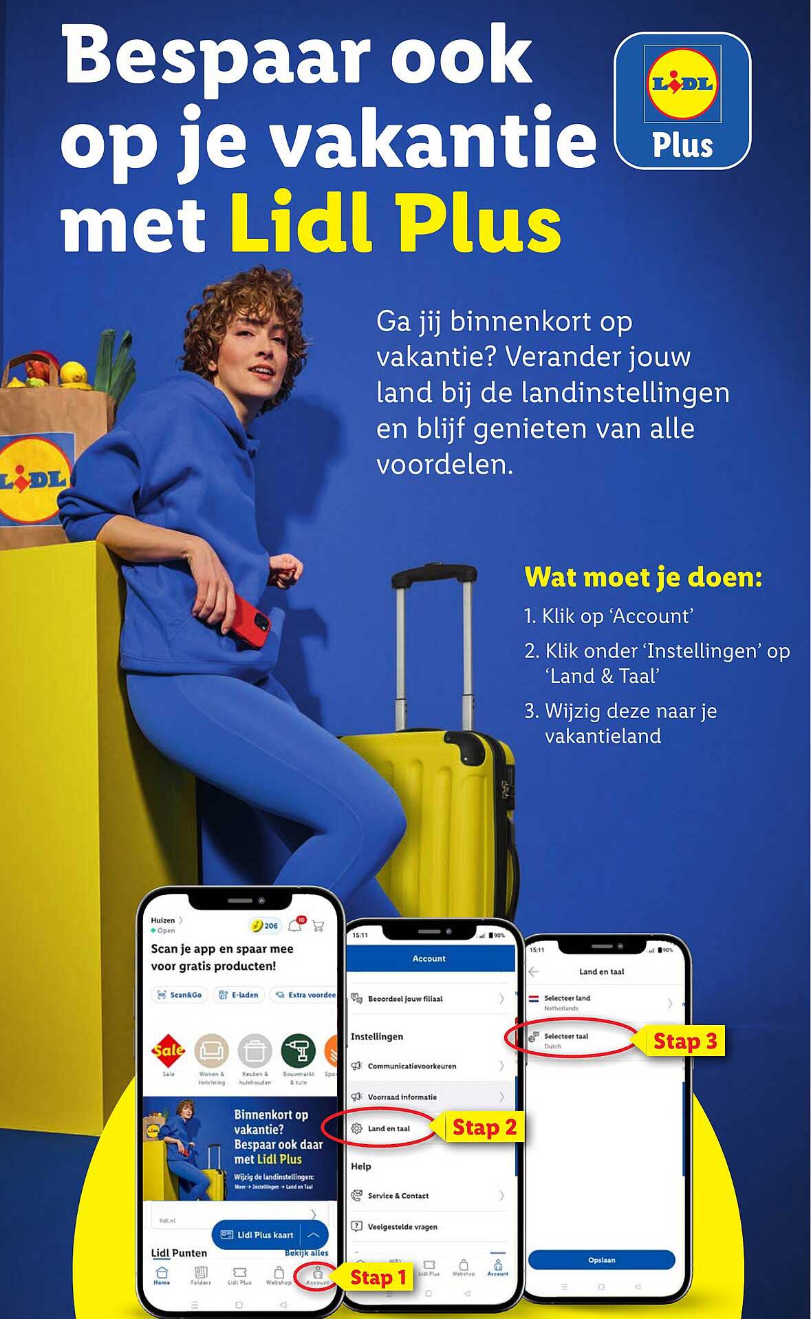 Bespaar ook op je vakantie met Lidl Plus