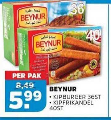 BEYNUR KIPBURGER 36ST KIPFRIKANDEL 40ST