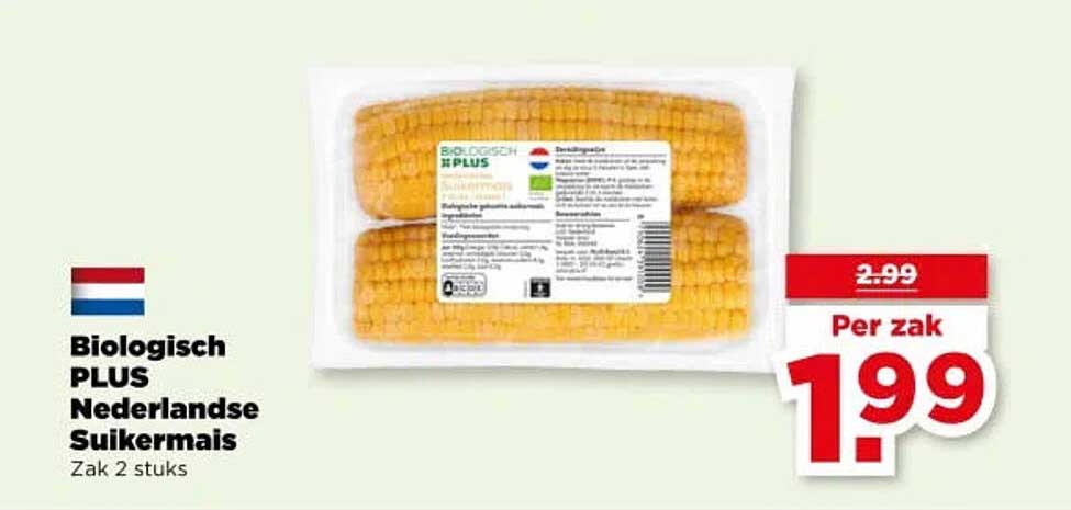 Biologisch PLUS Nederlandse Suikermais