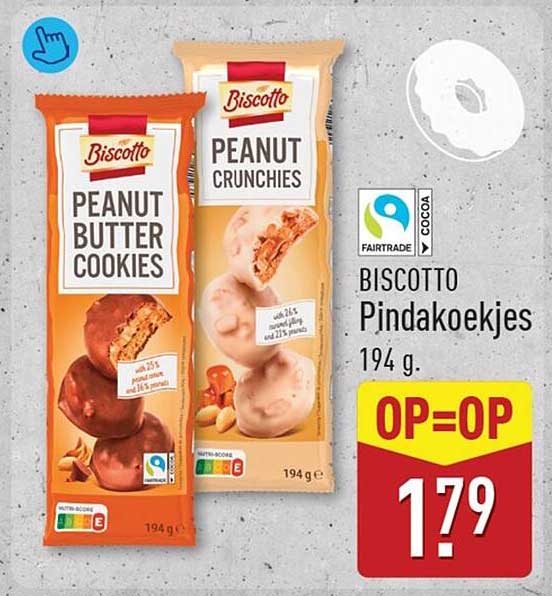 Biscotto Pindakoekjes 194 g. OP=OP