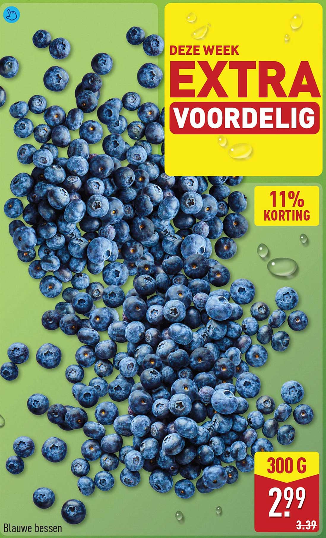 Blauwe bessen 300 g 11% korting