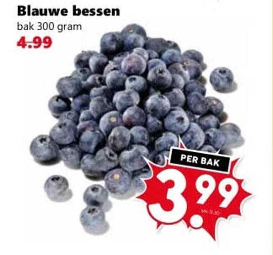 Blauwe bessen bak 300 gram PER BAK