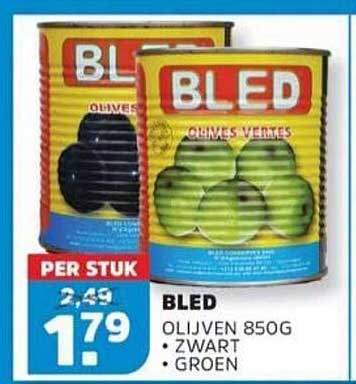 BLED OLIJVEN 850G ZWART GROEN