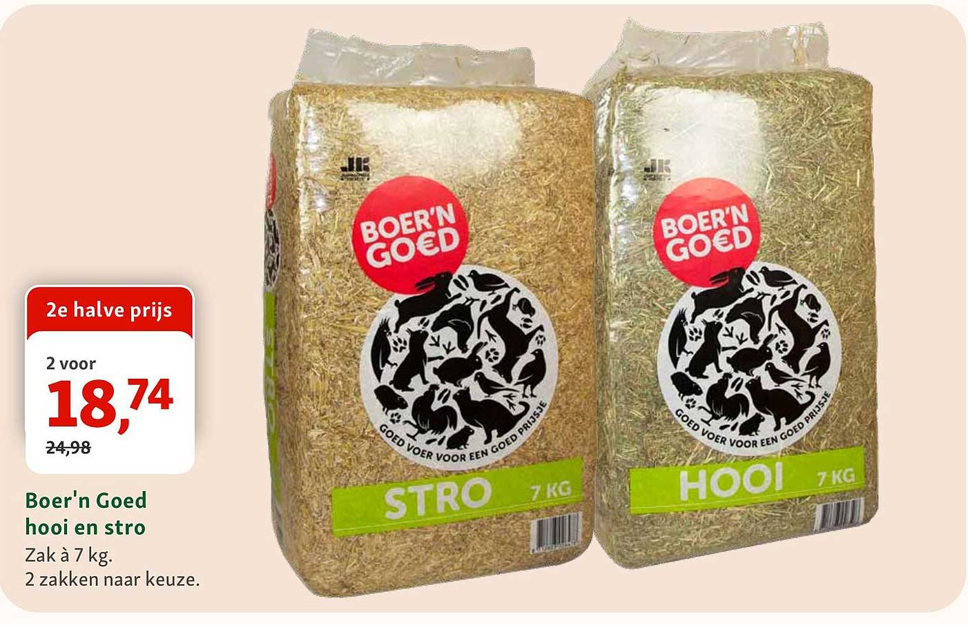 Boer'n Goed hooi en stro 2e halve prijs