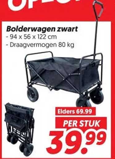 Bolderwagen zwart