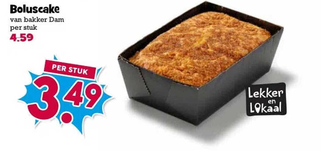 Boluscake van bakker Dam per stuk