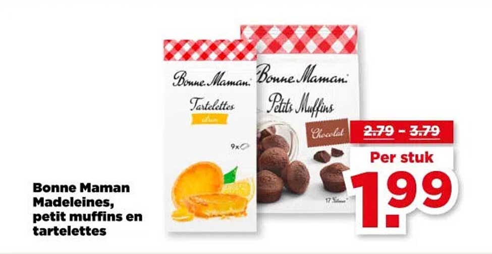 Bonne Maman Madeleines, petit muffins en tartelettes