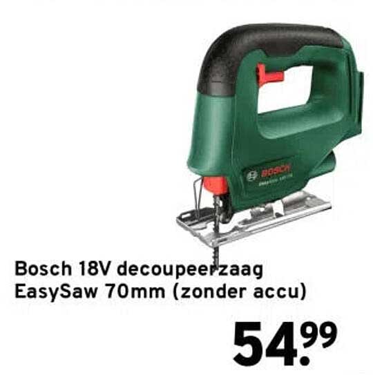 Bosch 18V decoupeerzaag EasySaw 70mm (zonder accu)