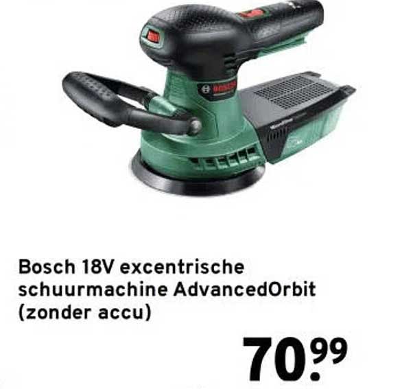 Bosch 18V excentrische schuurmachine AdvancedOrbit (zonder accu)