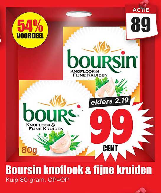 Boursin knoflook & fijne kruiden