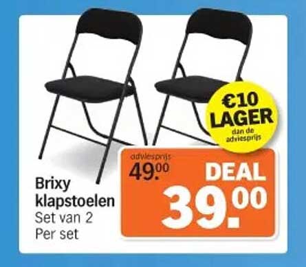 Brixy klapstoelen Set van 2 Per set
