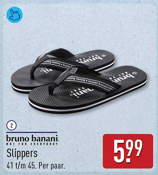 bruno banani Slippers 41 t/m 45. Per paar.