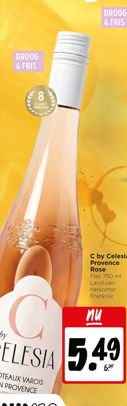 C by Celesia Provence Rose Fles 750 ml Land van herkomst: Frankrijk