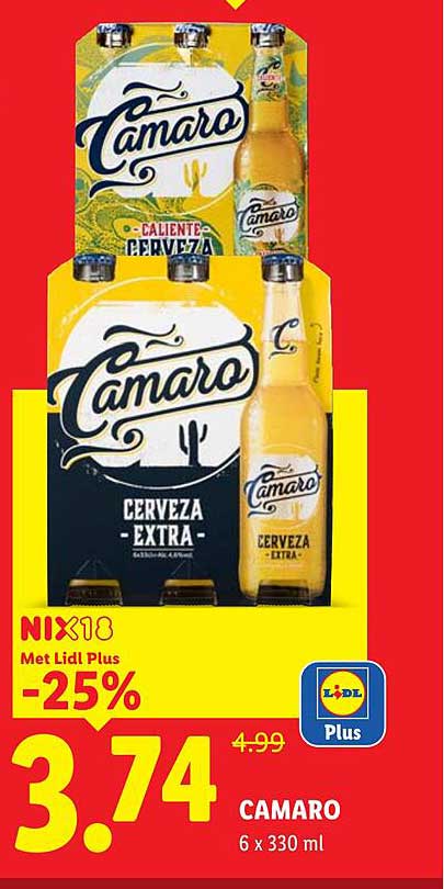 CAMARO 6 x 330 ml -25%