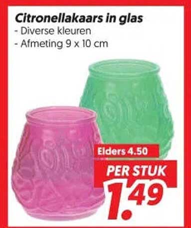 Citronellakaars in glas