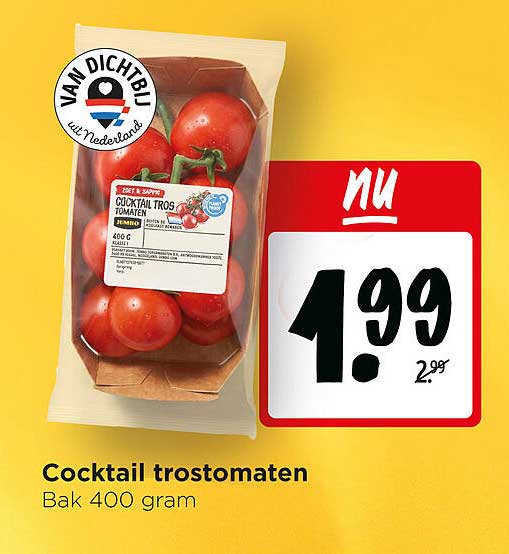 Cocktail trostomaten Bak 400 gram