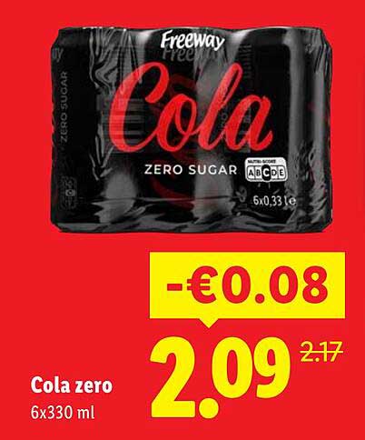 Cola zero 6x330 ml
