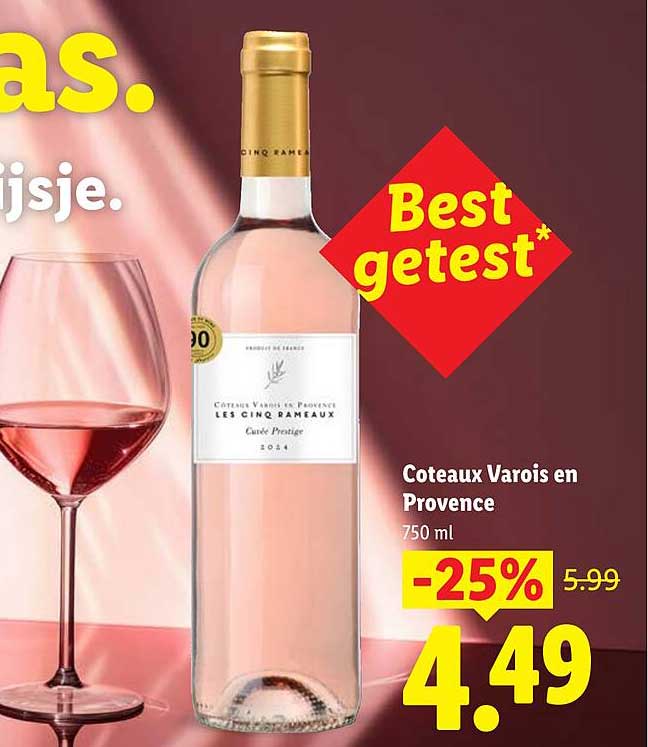 Coteaux Varois en Provence 750 ml -25% Best getest*