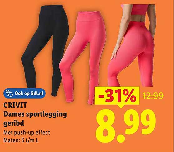 CRIVIT Dames sportlegging geribd