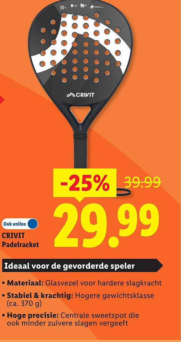 CRIVIT Padelracket -25%