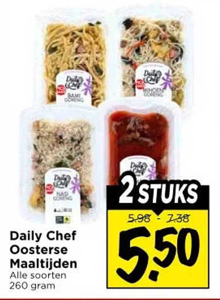 Daily Chef Oosterse Maaltijden Alle soorten 260 gram 2 STUKS