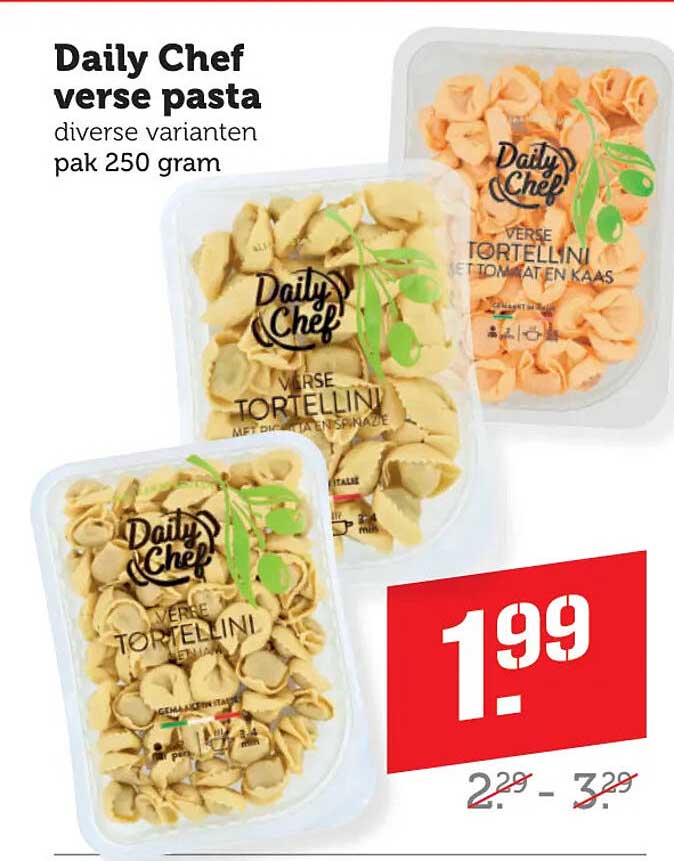Daily Chef verse pasta diverse varianten pak 250 gram