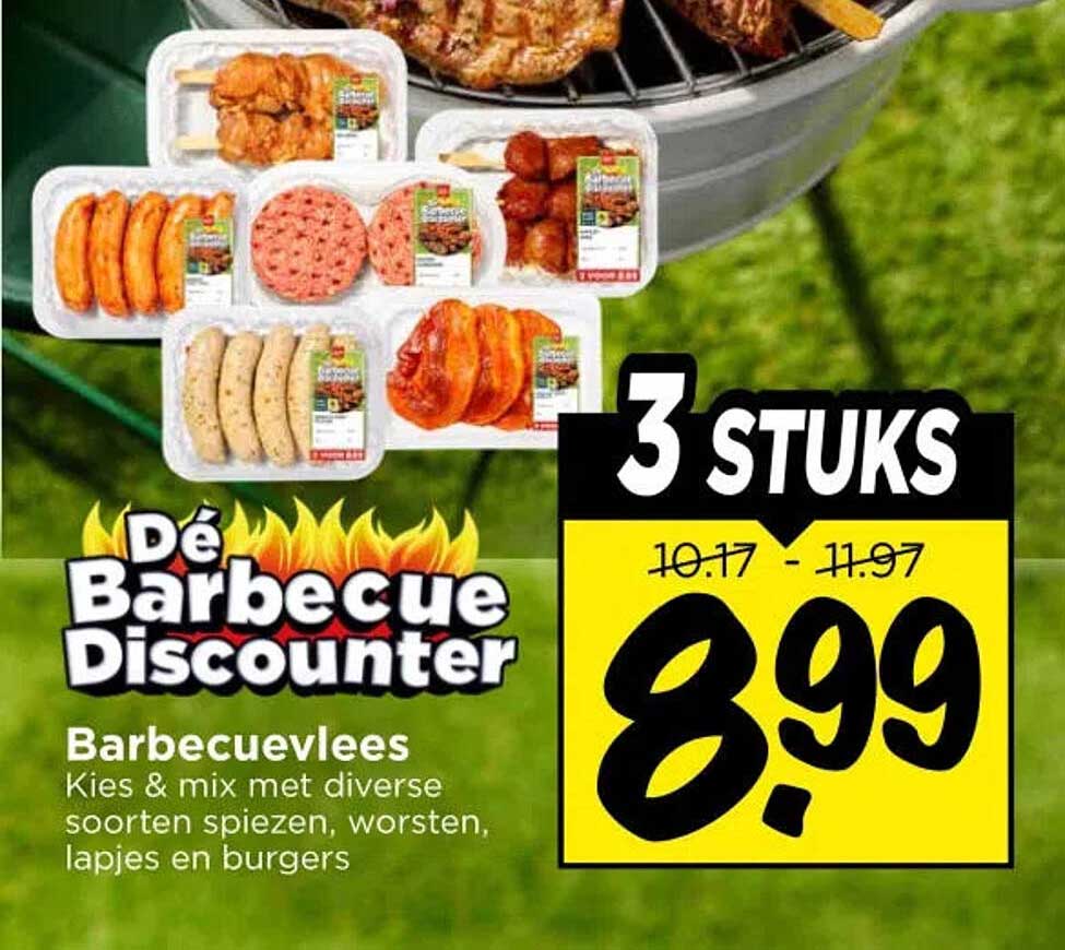 Dé Barbecue Discounter Barbecuevlees 3 stuks