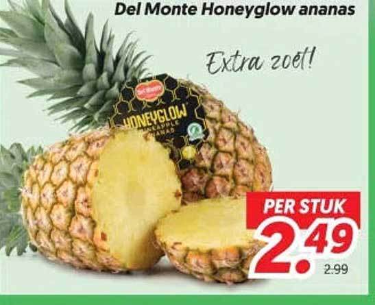 Del Monte Honeyglow ananas Extra zoet!