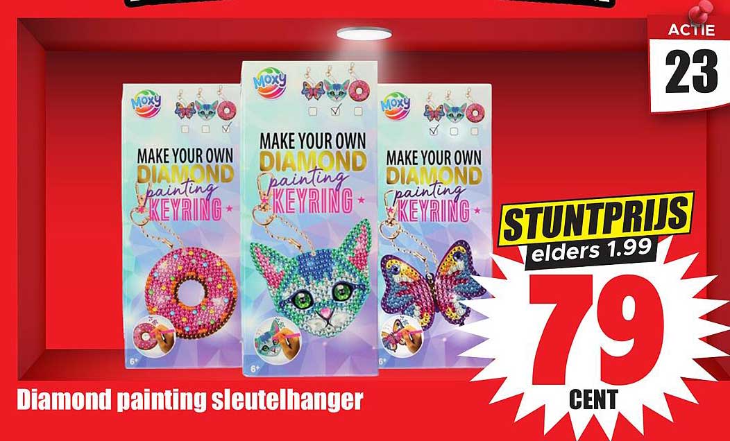 Diamond painting sleutelhanger
