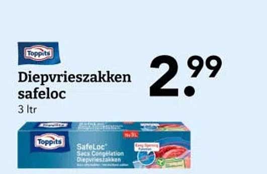 Diepvrieszakken safeloc 3 ltr