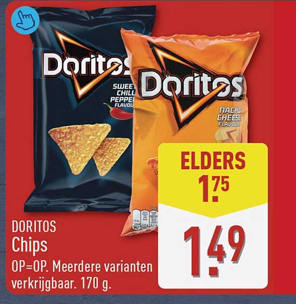 DORITOS Chips OP=OP. Meerdere varianten verkrijgbaar. 170 g.