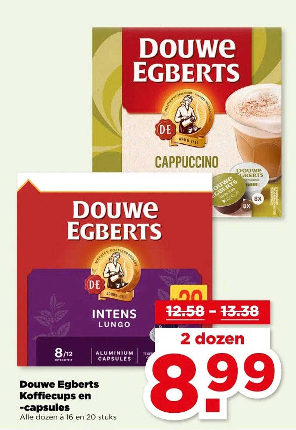Douwe Egberts Koffiecups en -capsules Alle dozen à 16 en 20 stuks