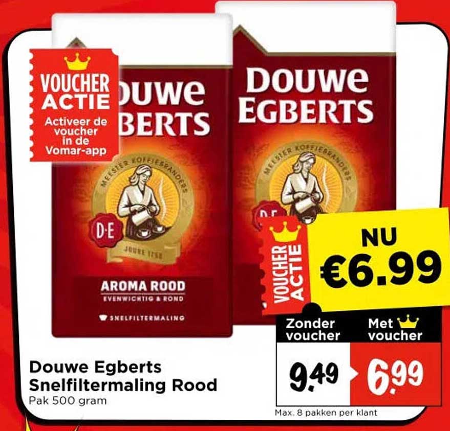 Douwe Egberts Snelfiltermaling Rood