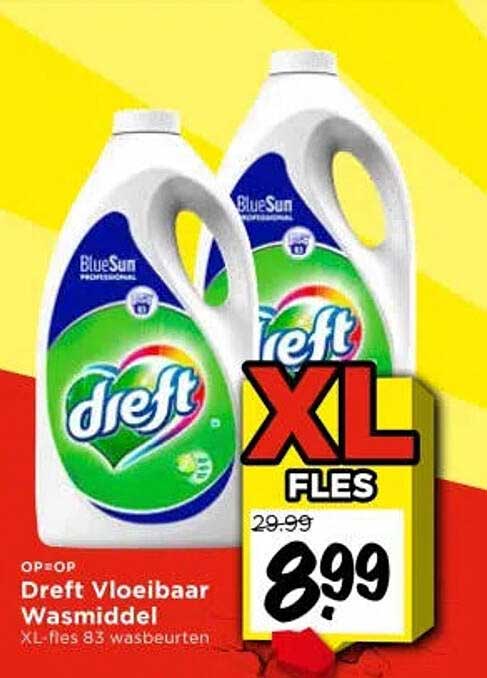 Dreft Vloeibaar Wasmiddel XL fles 83 wasbeurten