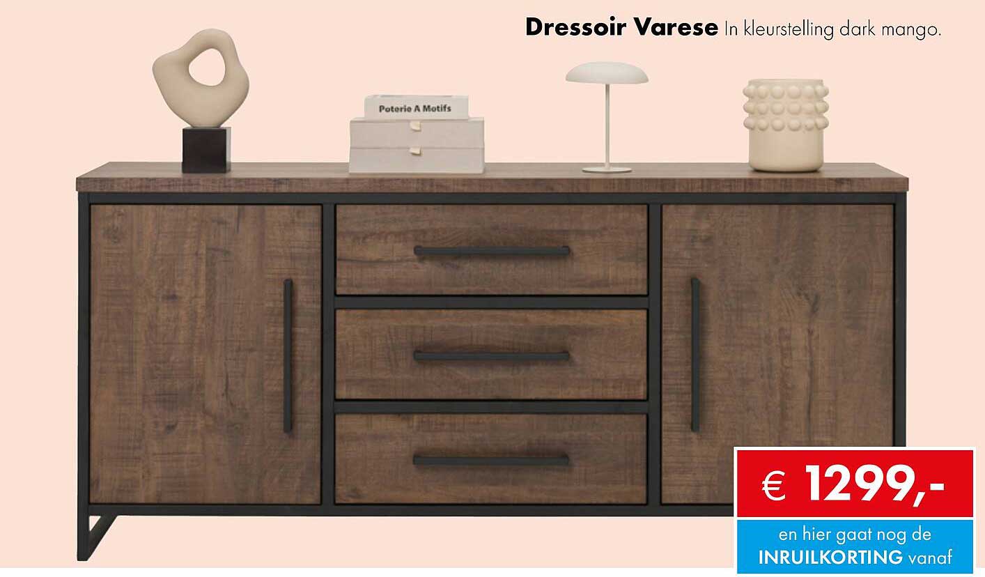 Dressoir Varese In kleurstelling dark mango.