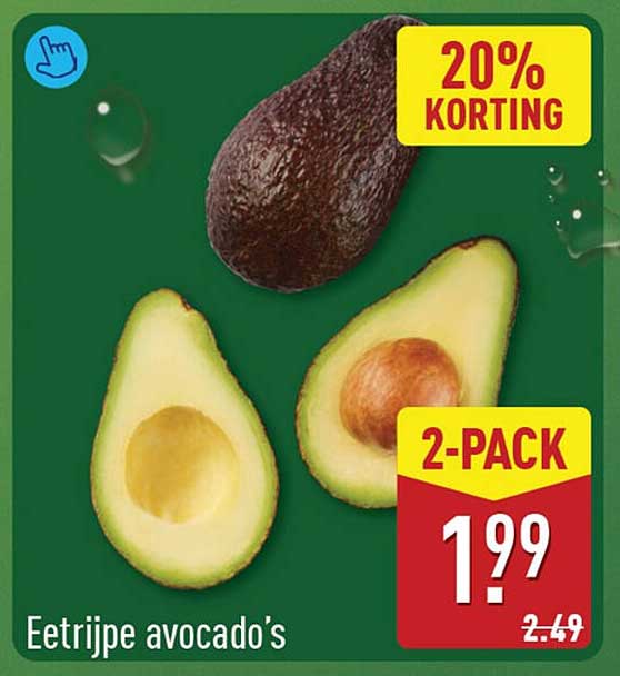 Eetrijpe avocado's