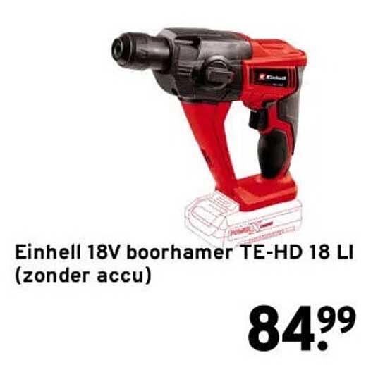 Einhell 18V boorhamer TE-HD 18 LI (zonder accu)