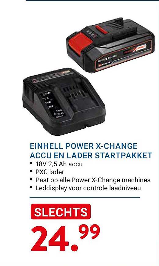 EINHELL POWER X-CHANGE ACCU EN LADER STARTPAKKET