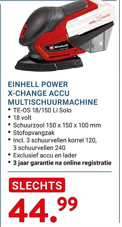 EINHELL POWER X-CHANGE ACCU MULTISCHUURMACHINE