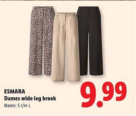 ESMARA Dames wide leg broek