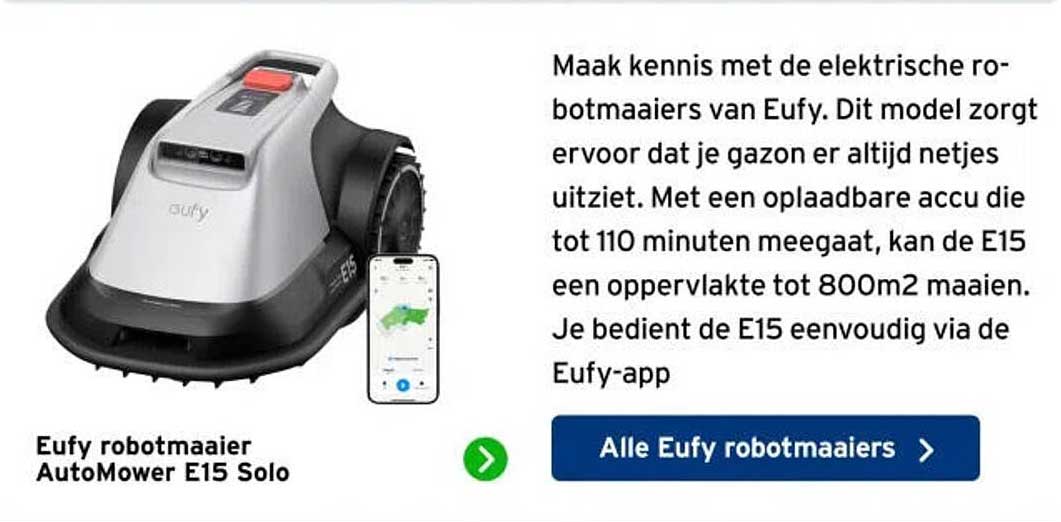 Eufy robotmaaier AutoMower E15 Solo
