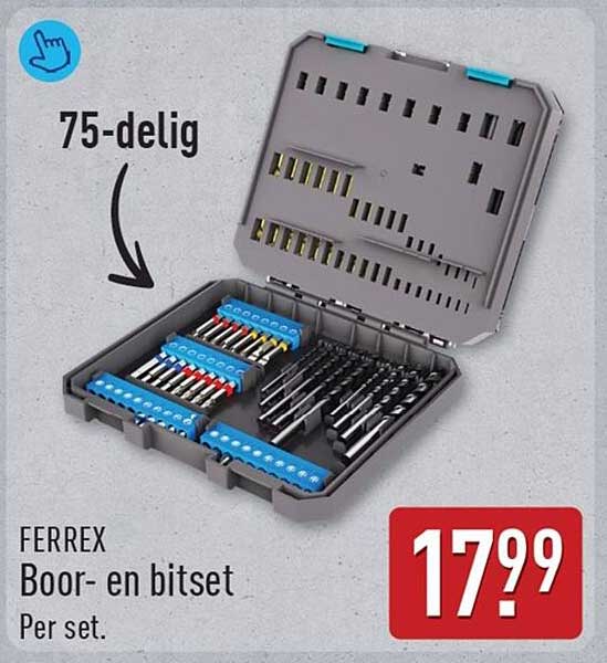 FERREX Boor- en bitset 75-delig