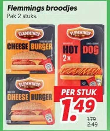 Flemmings broodjes Pak 2 stuks.