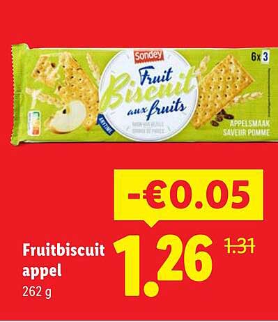 Fruitbiscuit appel 262 g