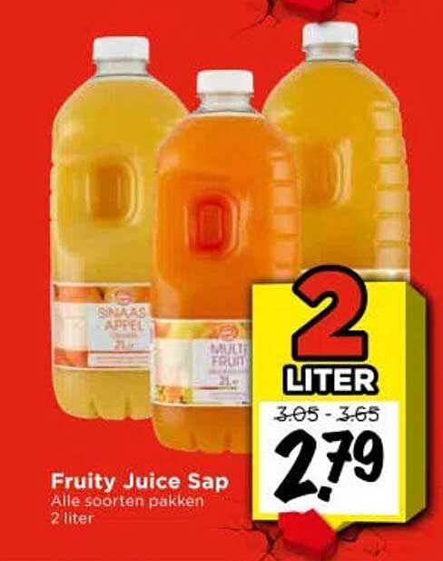 Fruity Juice Sap Alle soorten pakken 2 liter