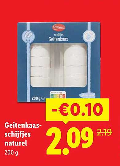 Geitenkaas-schijfjes naturel 200 g