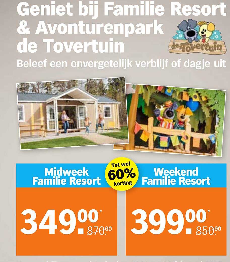 Geniet bij Familie Resort & Avonturenpark de Tovertuin