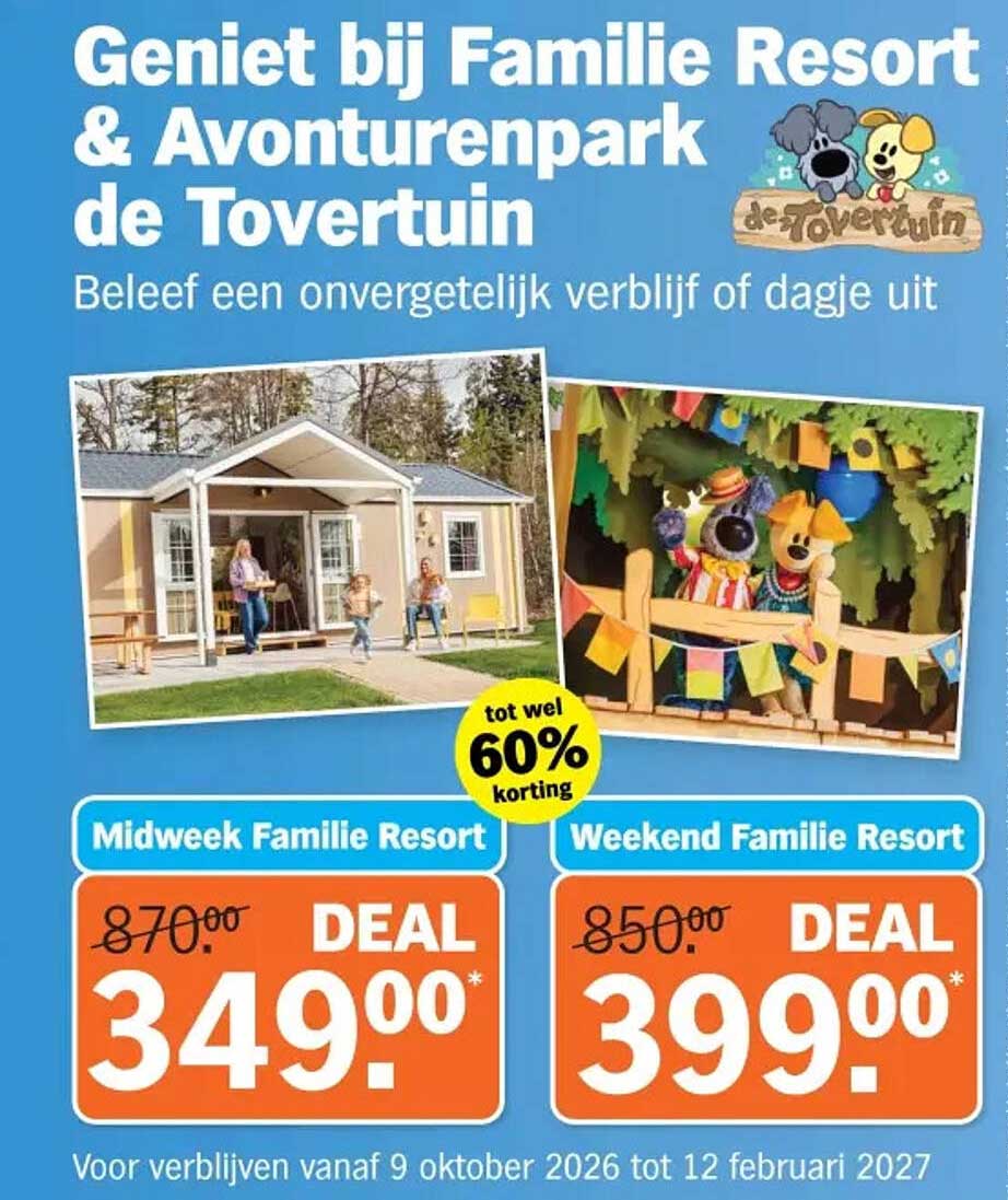 Geniet bij Familie Resort & Avonturenpark de Tovertuin