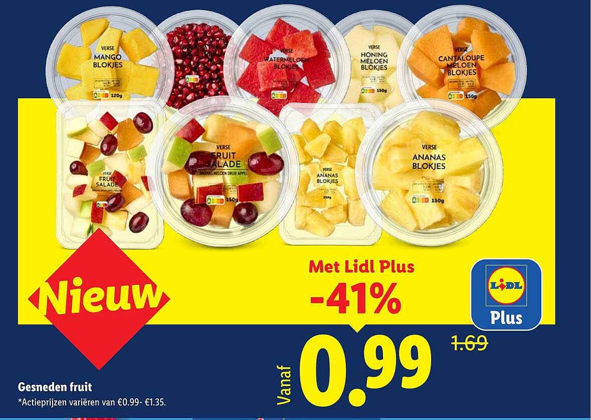 Gesneden fruit