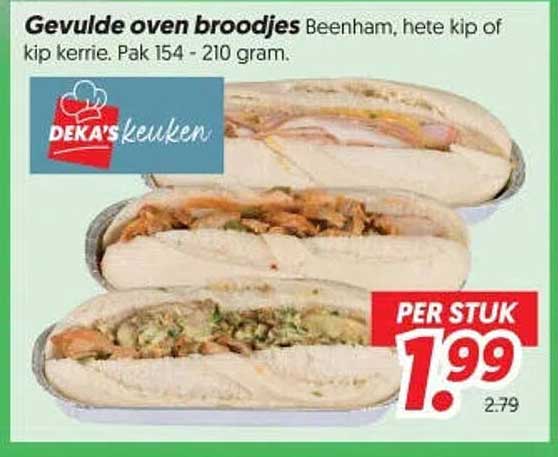 Gevulde oven broodjes Beenham, hete kip of kip kerrie. Pak 154 - 210 gram.